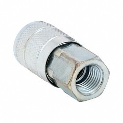 Speedaire 30E742 Quick Connect Hose Coupling, 1/4-18 Nominal, 1/4 in, Steel