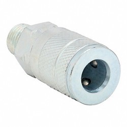 Speedaire 30E744 Quick Connect Hose Coupling, Steel, Silver