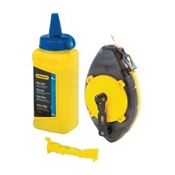 Stanley® Black & Decker Stanley® 47-464 Chalk Line Reel, 100 ft Line Length, Polymer Line, Sliding Door, Folding Crank Handle