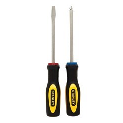 Stanley® Black & Decker Stanley® 60-020 Screwdriver Set, Imperial, 2 Piece, No ESD-Safe, No Insulated, Standard/Phillips® Screwdriver Types Included, Alloy Steel, Nickel Plated