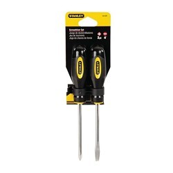 Stanley® Black & Decker Stanley® 60-020 Screwdriver Set, Imperial, 2 Piece, No ESD-Safe, No Insulated, Standard/Phillips® Screwdriver Types Included, Alloy Steel, Nickel Plated