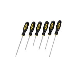 Stanley® Black & Decker Stanley® 60-060 Screwdriver Set, Standard Fluted, 6 Piece, Phillips®/Slotted Screwdriver Types Included, Steel