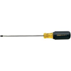 Stanley® Black & Decker Stanley® 66-097 Standard Screwdriver, Slotted Point, 3/16 in Point, Alloy Steel Shank, Vinyl Handle, Nickel Plated