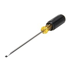 Stanley® Black & Decker Stanley® 66-097 Standard Screwdriver, Slotted Point, 3/16 in Point, Alloy Steel Shank, Vinyl Handle, Nickel Plated