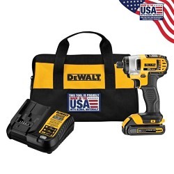 Stanley® Black & Decker DeWALT® DCF885C1 Cordless Impact Driver, 1/4 in Drive, 20 V, Battery Included: Yes