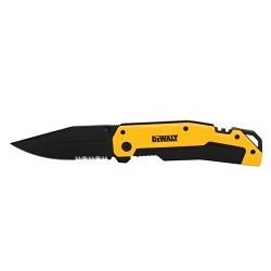 Stanley® Black & Decker DeWALT® DWHT10313 Pocket Knife, Serrated Blade, Stainless Steel Blade