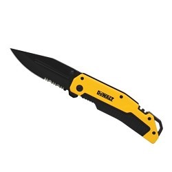 Stanley® Black & Decker DeWALT® DWHT10313 Pocket Knife, Serrated Blade, Stainless Steel Blade