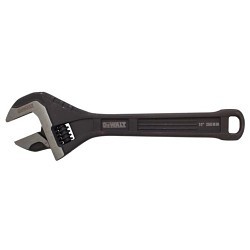 Stanley® Black & Decker DeWALT® DWHT80268 Adjustable Wrench, 1-13/32 in Wrench Opening, 10 in Overall Length, Steel, Oil-Rubbed Coating