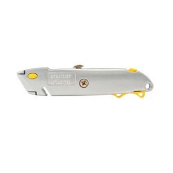 Stanley Black & Decker STANLEY® 10-499 Utility Knife, 3-Position/Retractable Blade, Push Button Blade Change Method, Carbon Steel Blade, Number of Blades Included: 3, 6-3/8 in Overall Length