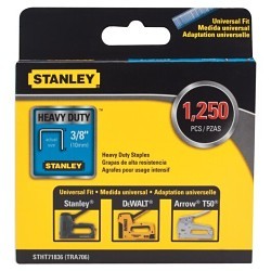 Stanley® Black & Decker Stanley® STHT71836 Crow Staple, 3/8 in Leg Length, Stainless Steel, 27/64 in Crown Width