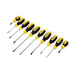 Stanley® STHT60799 Screwdriver Set, 10 Pieces, Bi-Material, Black Phosphate