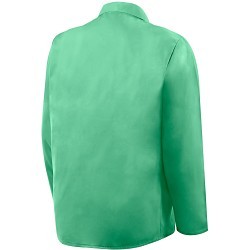 Steiner® 1030L Welding Jacket, Men's, Large, 100% Cotton, Green, Resists: Flame, ASTM D6413-10