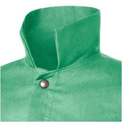 Steiner® 1030L Welding Jacket, Men's, Large, 100% Cotton, Green, Resists: Flame, ASTM D6413-10