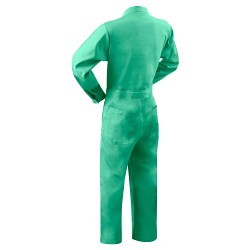 Steiner® 1035-2X Flame Resistant Coverall, 2X-Large, Green, Cotton, 32 in Inseam Length