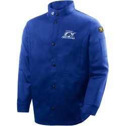 Steiner® 1150 L Welding Jacket, Men's, Large, 100% Cotton, Blue, ASTM D6413-10
