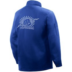 Steiner® 1150 L Welding Jacket, Men's, Large, 100% Cotton, Blue, ASTM D6413-10