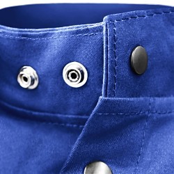 Steiner® 1150 L Welding Jacket, Men's, Large, 100% Cotton, Blue, ASTM D6413-10