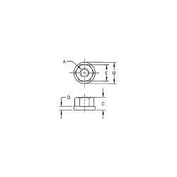 TE-CO® 42004 Flange Nut, Imperial, 1/2 in-13 Diameter - Thread