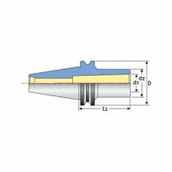 TECHNIKS 22625 Precision Taper Tool Holder, #3 MT Dia Adapter/Shank, Tapered Shank, CAT50 Modular Connection, #3 MT Taper, 2.56 in Projection