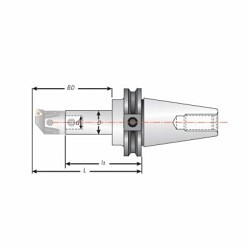 TECHNIKS 6133265 PinzBOHR High Precision Boring Tool Holder, Tapered Shank, 15 mm Inside Modular Connection