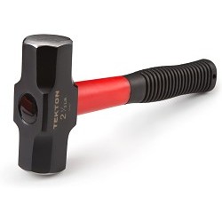 TEKTON® TEKTON® 31101 Stubby Sledge Hammer, 9-3/4 in Overall Length, 2.5 lb Head, Poly Head, Fiberglass Handle