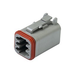 TE Connectivity DEUTSCH DT06-6S Connector Plug, 250 VDC, 13 A