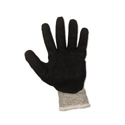 Tilsatec® TTP075L Flame Resistant Gloves, Large, #9, FR Neoprene Coating, Dupont Kevlar, Knit Wrist Cuff, ANSI Cut-Resistance Level: A5, ANSI Puncture-Resistance Level: 3, Gray/Black, Seamless Knit