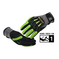 Tilsatec® TTP091M Cut Resistant Gloves, Medium, #8, Nitrile Coating, RhinoYarn, Knit Wrist Cuff, ANSI Cut-Resistance Level: A5, ANSI Puncture-Resistance Level: 5