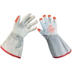 Tilsatec® TTP230CRFRXL Driver Gloves, Knitted, X-Large, #10, Leather, Gauntlet Cuff, Resists: Arc, Cut A6