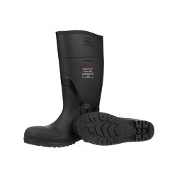 Tingley 31261-10 Knee Boot, Men's, 10, 15.2 in Height, Composite Safety Toe, PVC Upper, PVC Outsole, Resists: Abrasion, Alkalies, Certain Acids, Fats, Hydrocarbons, Oil and Slip, ASTM F2413 M/I/C, Black