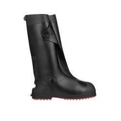 Tingley 45851-MD Work Boot, Men's, Medium, 16.7 in Height, PVC Upper, PVC Outsole, Resists: Abrasion, Slip, Hydrocarbons, Some Exposure to Fats, Certain Acids and Alkalis, Black/Red