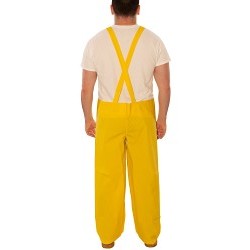 Tingley O53107-L Work Overall, Large, Yellow, 0.35 mm PVC on Polyester fabric, 30 in Inseam Length, 48 in Waist
