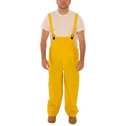 Tingley S53307-XXL Rain Suit, 2X-Large, Yellow, PVC on Polyester Fabric, 52 in Waist, 32 in Inseam Length, Detachable Hood, 61 in Chest