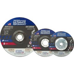 UA® SAIT® 20164 Depressed Center Wheel, 4-1/2 in Wheel Dia, 1/4 in Wheel Thickness, 5/8-11 in Center Hole, Aluminum Oxide Abrasive