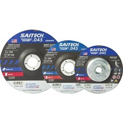 UA® SAIT® 22082 Depressed Center Wheel, 6 in Wheel Dia, 0.045 in Wheel Thickness, 7/8 in Center Hole, 36 Grit, Ceramic Abrasive