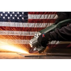 UA® 22613 Grinding Wheel, 6 in Wheel Dia, 1/4 in Wheel Thickness, 5/8-11 Center Hole, 24 Grit, Aluminum Oxide Abrasive