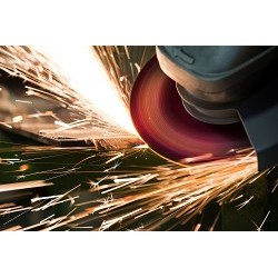 UA® 22613 Grinding Wheel, 6 in Wheel Dia, 1/4 in Wheel Thickness, 5/8-11 Center Hole, 24 Grit, Aluminum Oxide Abrasive