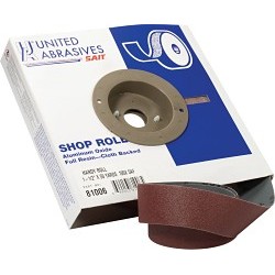 UA® SAIT® 81506 Coated Abrasive Roll, 50 yd Roll Length, 1-1/2 in Roll Width, 150 Grit, Aluminum Oxide Abrasive, Cotton Backing