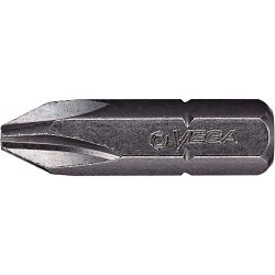 VEGA 125P3FX Power Bit, Imperial, Phillips Point, #3 Point, 1 in Overall Length, Phillips, Manganese Phosphate, S2 Modified Steel