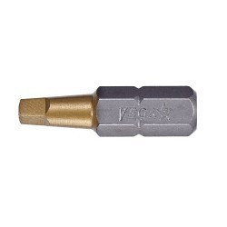VEGA AMB1SQ1-50 Driver Bit, Imperial, Square Point, #1 Point, 1 in Overall Length, Square, S2 Modified Steel