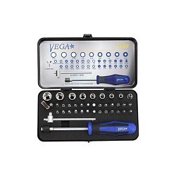 VEGA V-39 Socket & Hand Driver Set, 1/4 in Drive, 39 Piece