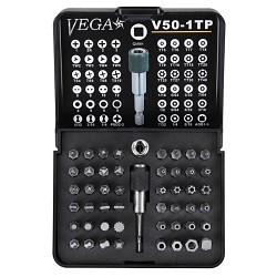 VEGA V50-1P Screwdriver Bit Set, 1/4 in Hex, 50 Piece