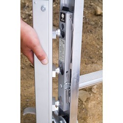 WERNER® D1516-2 Extension Ladder, 156 in Overall Length, ANSI Code: A14.2-2007, 300 lb Load, Aluminum