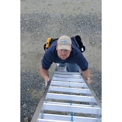 WERNER® D1516-2 Extension Ladder, 156 in Overall Length, ANSI Code: A14.2-2007, 300 lb Load, Aluminum