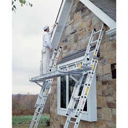 WERNER® D1516-2 Extension Ladder, 156 in Overall Length, ANSI Code: A14.2-2007, 300 lb Load, Aluminum