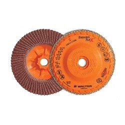 Walter Surface Technologies 06-B 454 Coated Abrasive Flap Disc, 4-1/2 in Disc Dia, 5/8-11 in Center Hole, 40 Grit, Coarse Grade, Zirconia Alumina Abrasive, Type 27 Disc