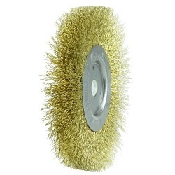 Weiler® Weiler® 01475 Crimped Wire Wheel, 6 in Wheel Dia, 7/16 in Wheel Thickness, 5/8 to 1/2 in Center Hole