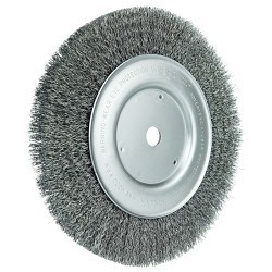 Weiler® Weiler® 01515 Crimped Wire Wheel, 8 in Wheel Dia, 11/16 in Wheel Thickness, 5/8 in Center Hole