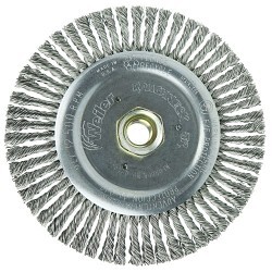Weiler® Weiler® 09500 Weld Cleaning Brush, 6 in Brush Dia, 3/16 in Face Width, 0.02 in Filament/Wire Diameter, 5/8-11 UNC Arbor Hole Size
