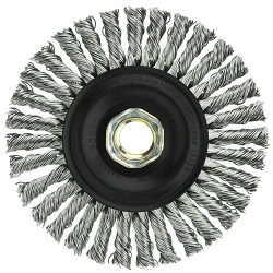 Weiler® 13138 Stringer Wheel, 4 in Brush Dia, 3/16 in Face Width, 0.02 in Filament/Wire Diameter, Bead Wire, 5/8-11 UNC in Arbor Hole